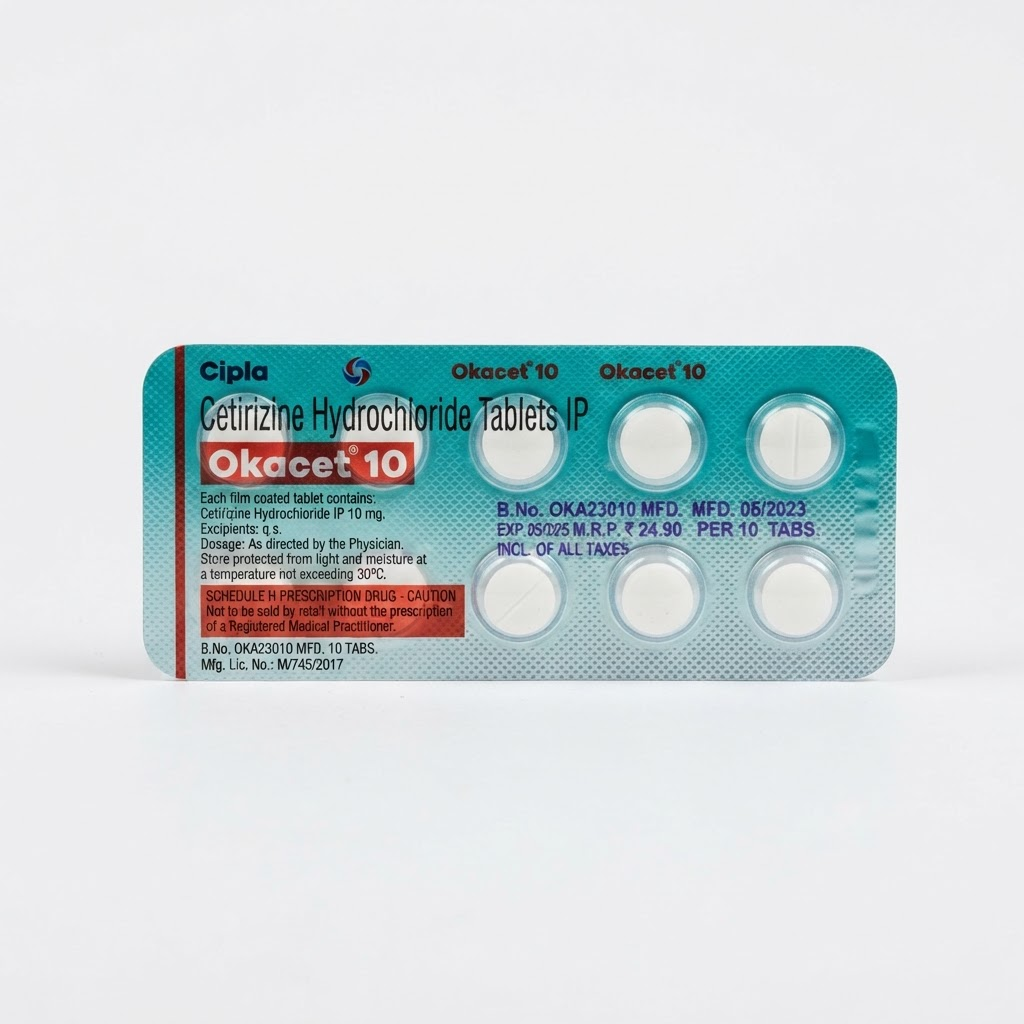 Okacet 10mg Tablet